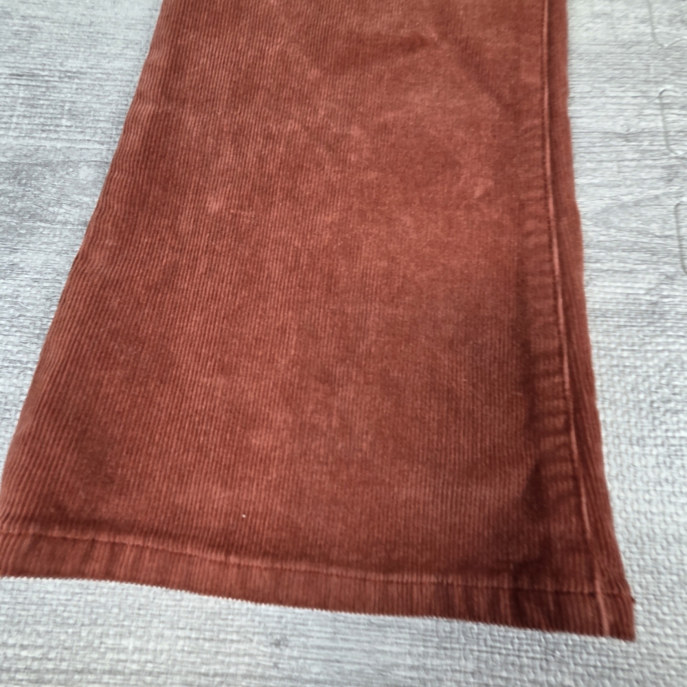 Madewell Cali Demi Boot Corduroy Pants Size 28 Rust High Rise Flare - Picture 3 of 6